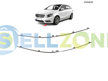 Χρωμιωμένες λωρίδες για μπροστινό προφυλακτήρα Mercedes B W246 (2012–2017) - DMb856